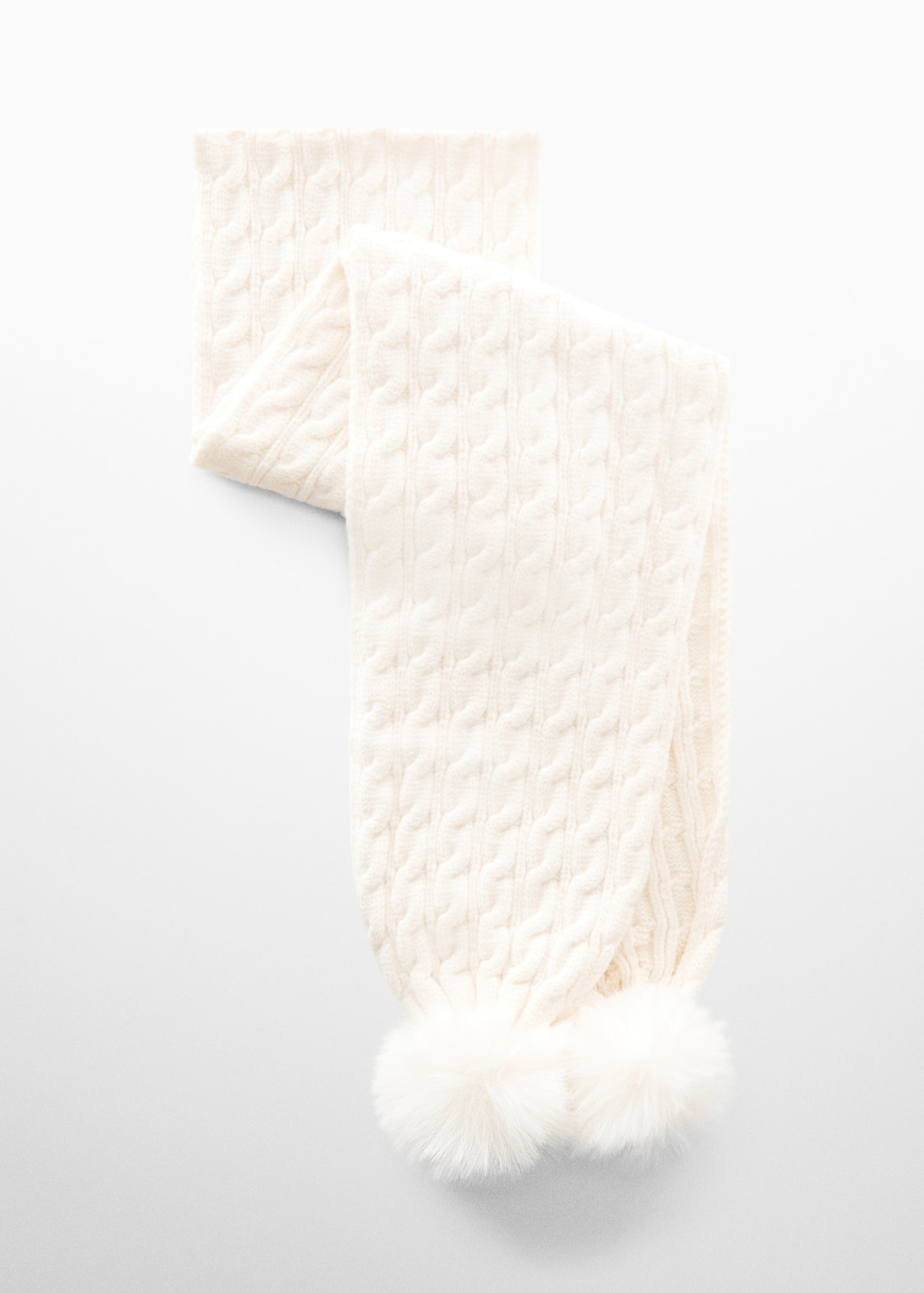 Pompom knit scarf - Article without model