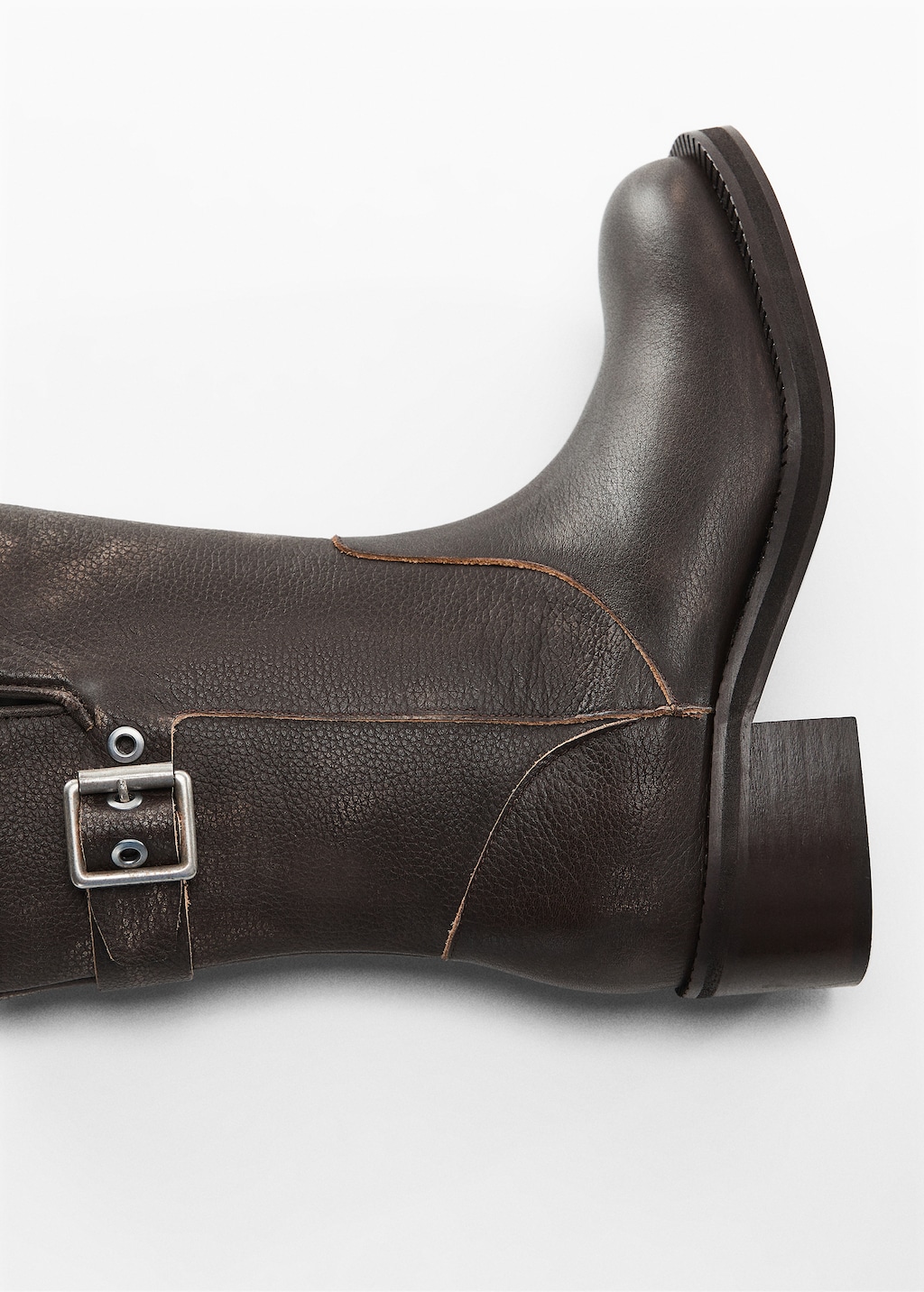 Leather biker ankle boots - Details of the article 5