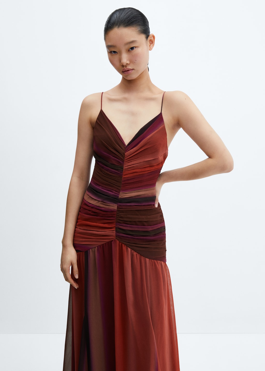 Gradient draped dress - Medium plane