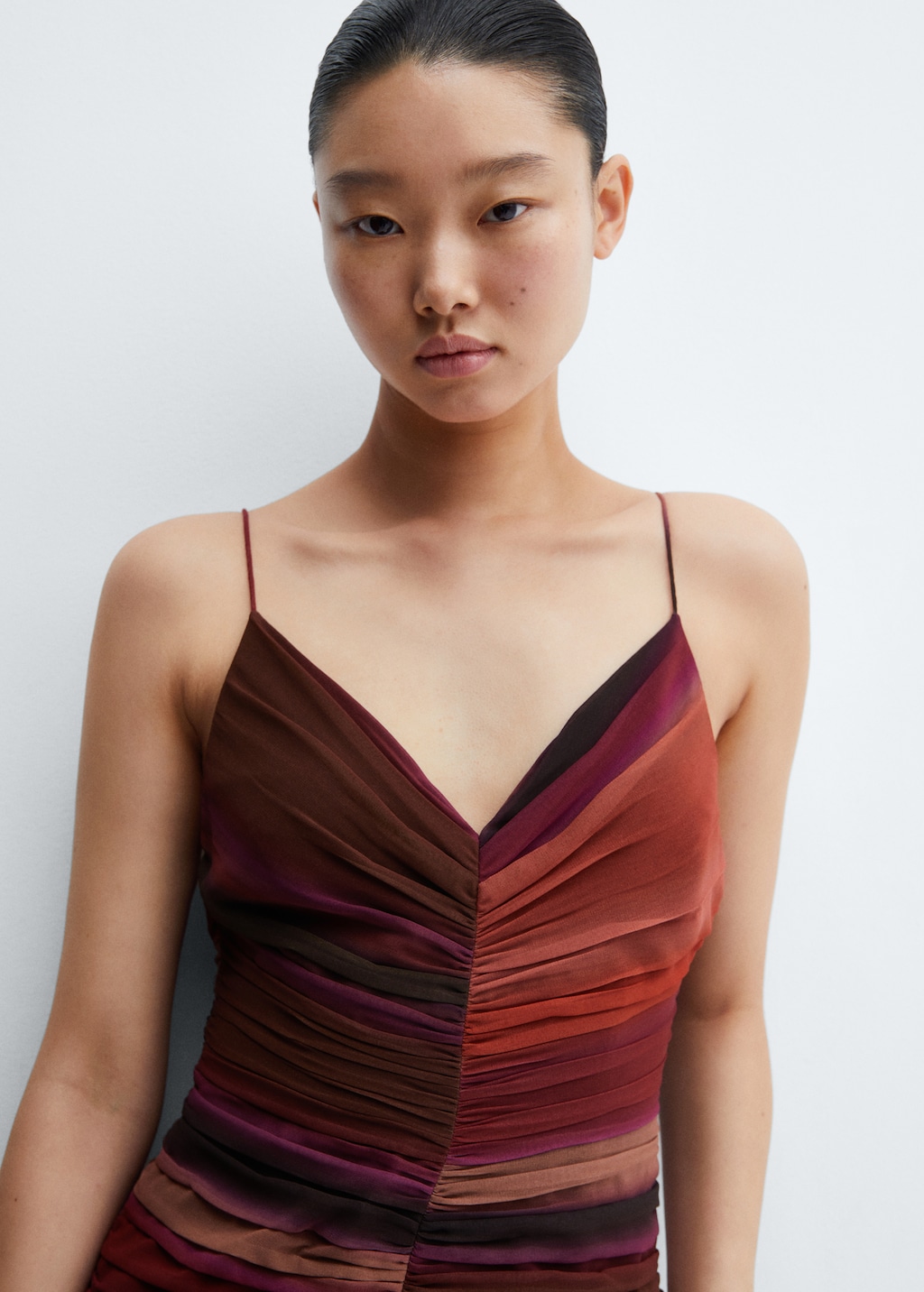 Gradient draped dress - Details of the article 1