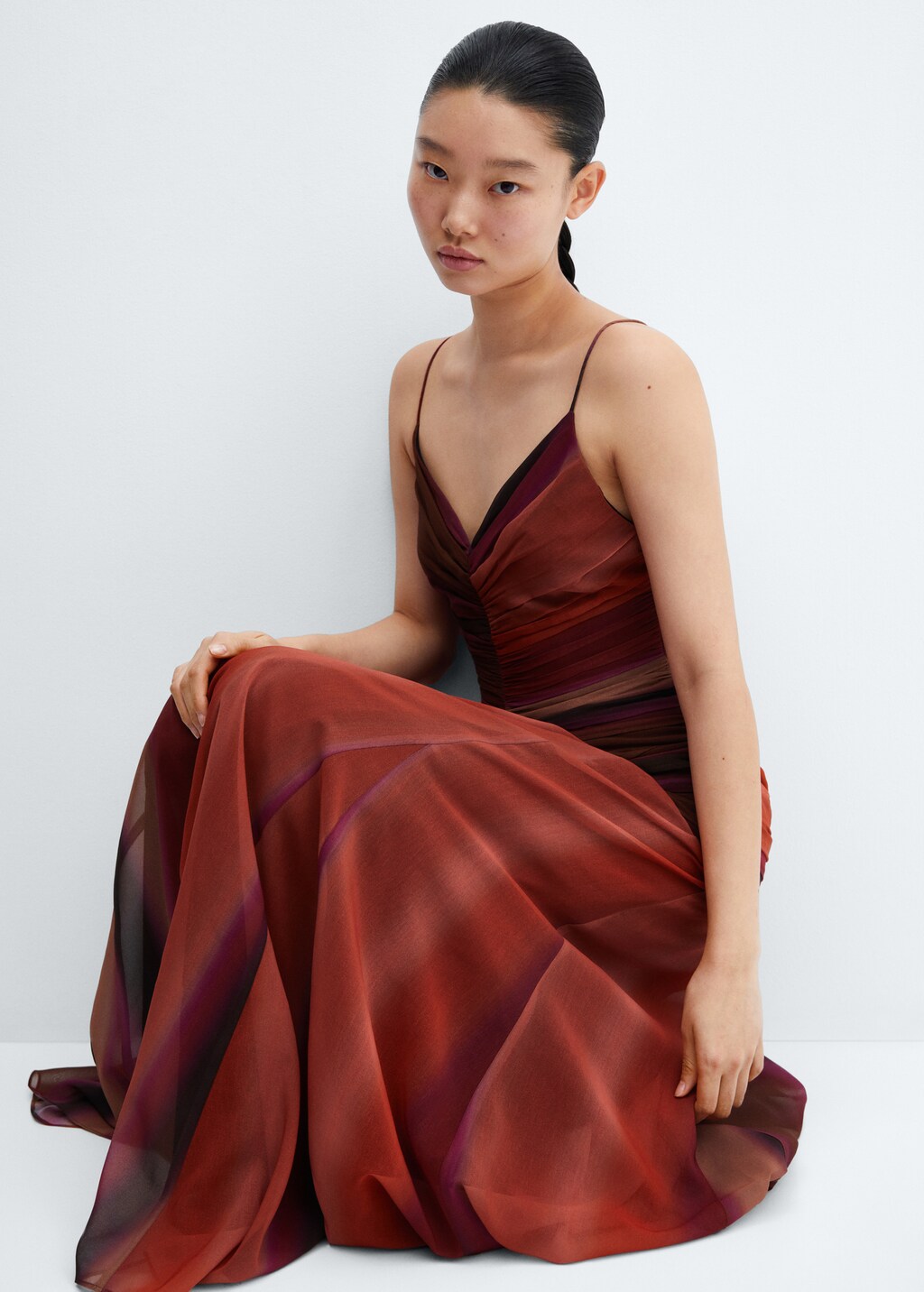 Gradient draped dress - Details of the article 2