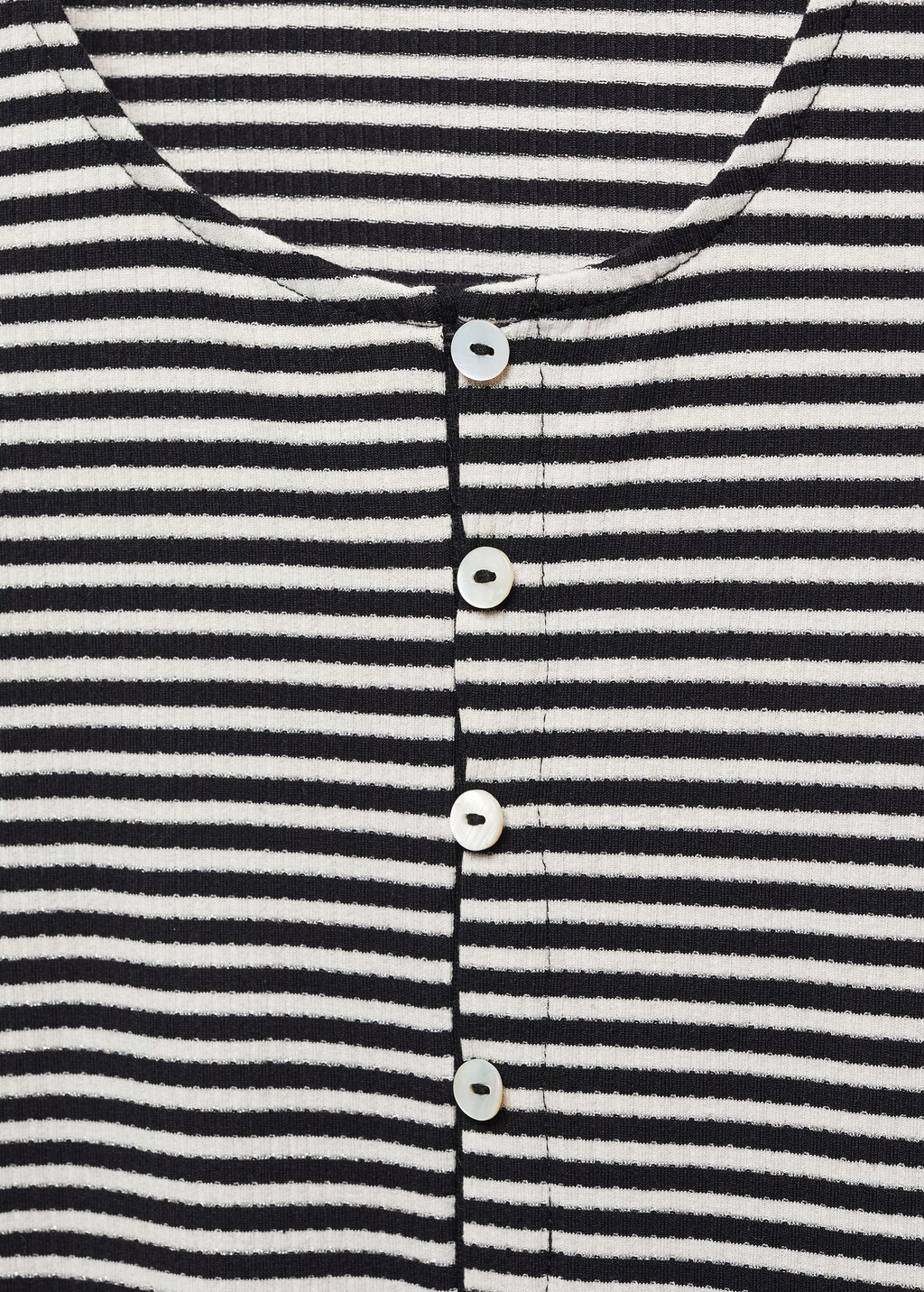 Buttoned striped T-shirt - Details of the article 8