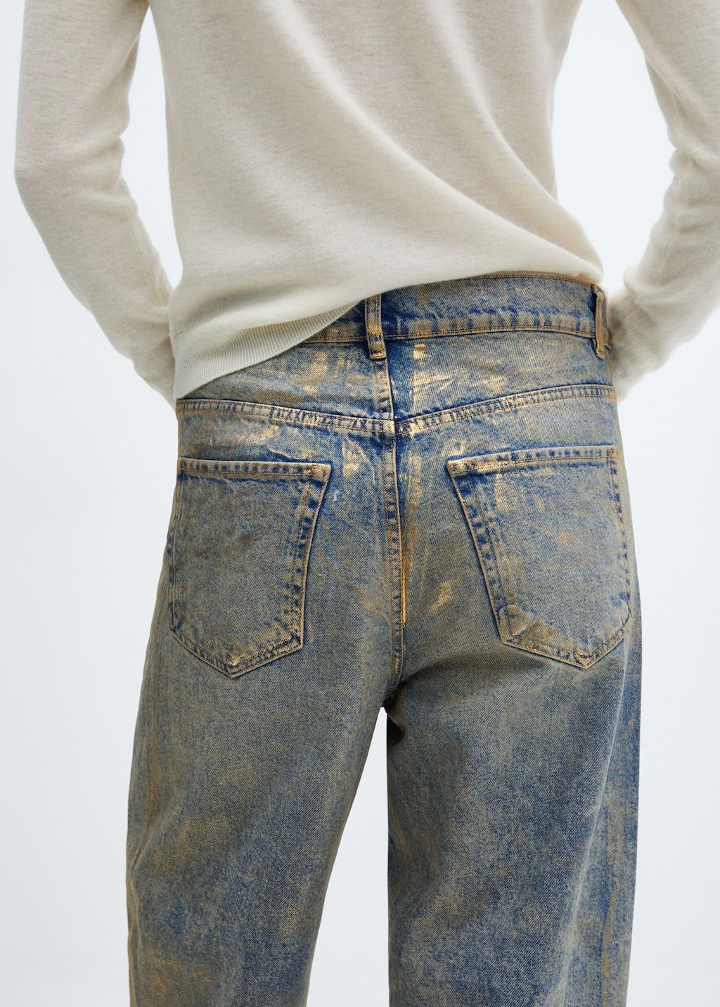 Wideleg foil jeans - Details of the article 6