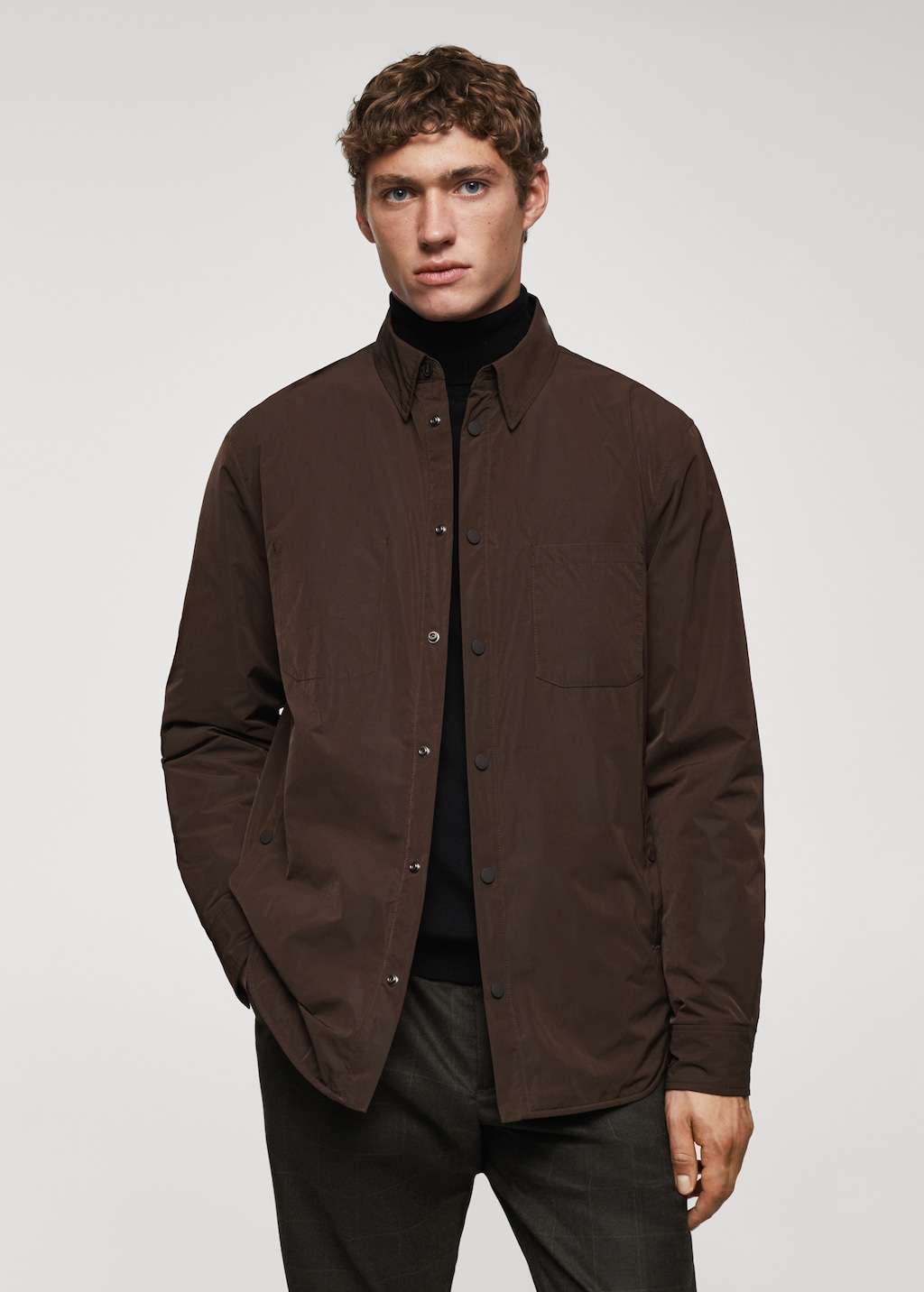 Quilted water-repellent overshirt - Medium plane