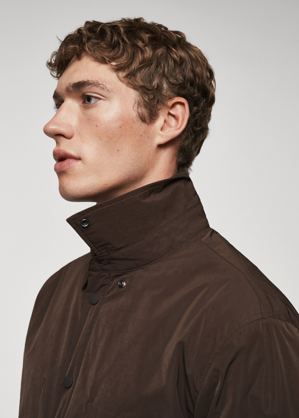 Quilted water-repellent overshirt - Details of the article 4