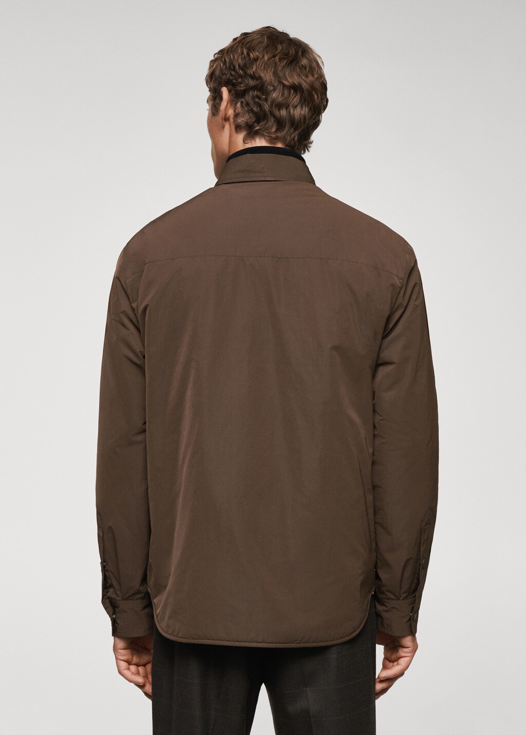 Quilted water-repellent overshirt - Reverse of the article