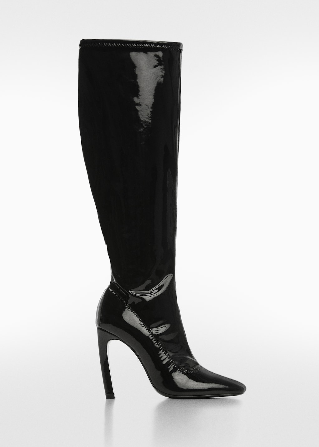 Patent leather-effect heeled boots - Article without model