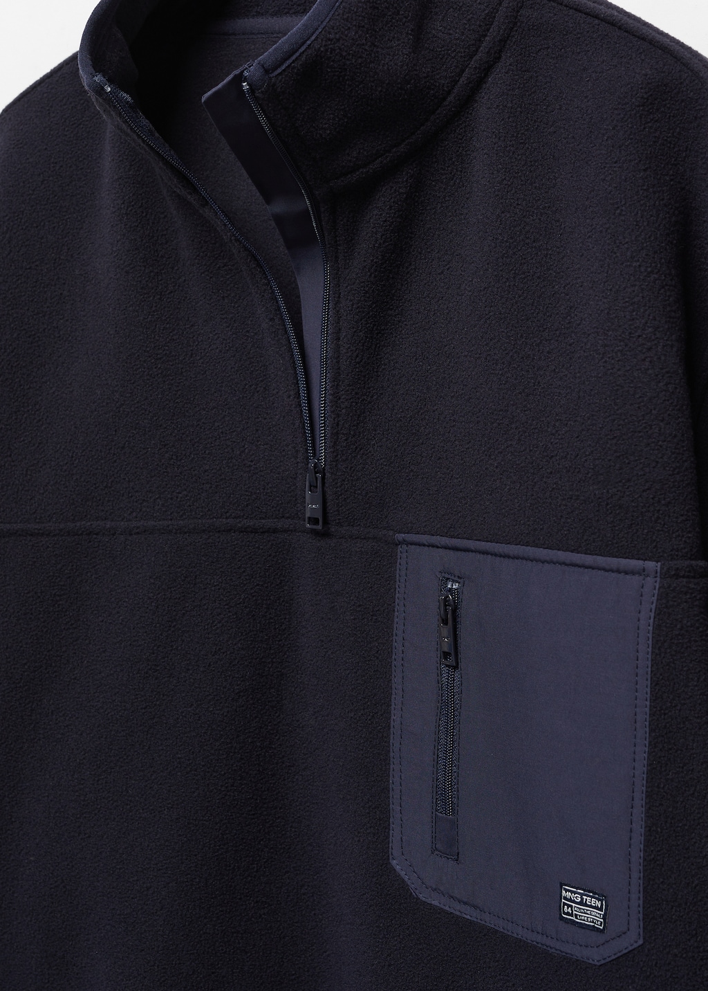 Zip-neck fleece sweatshirt - Details of the article 8