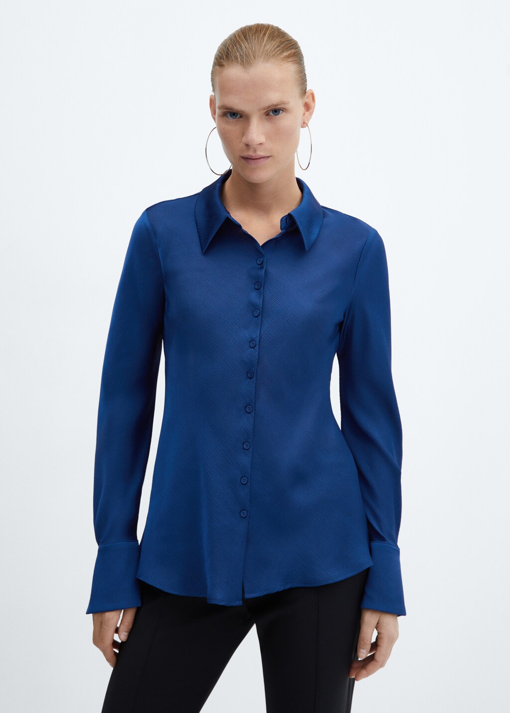 Satin textured shirt - Medium plane