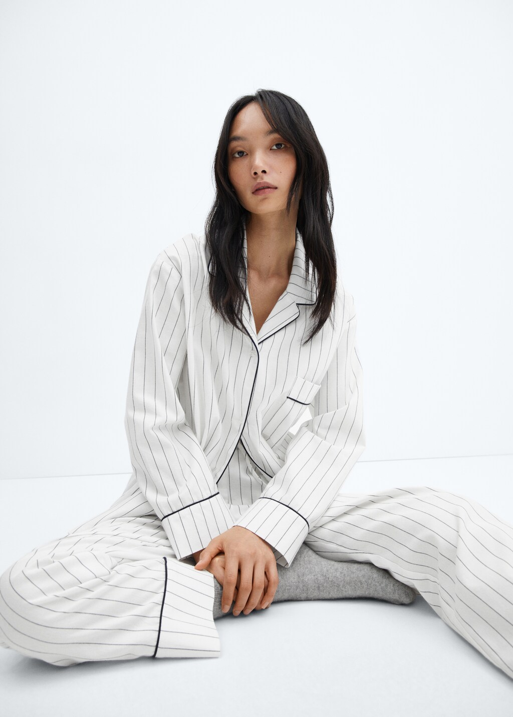 Striped pajama trousers - Details of the article 6