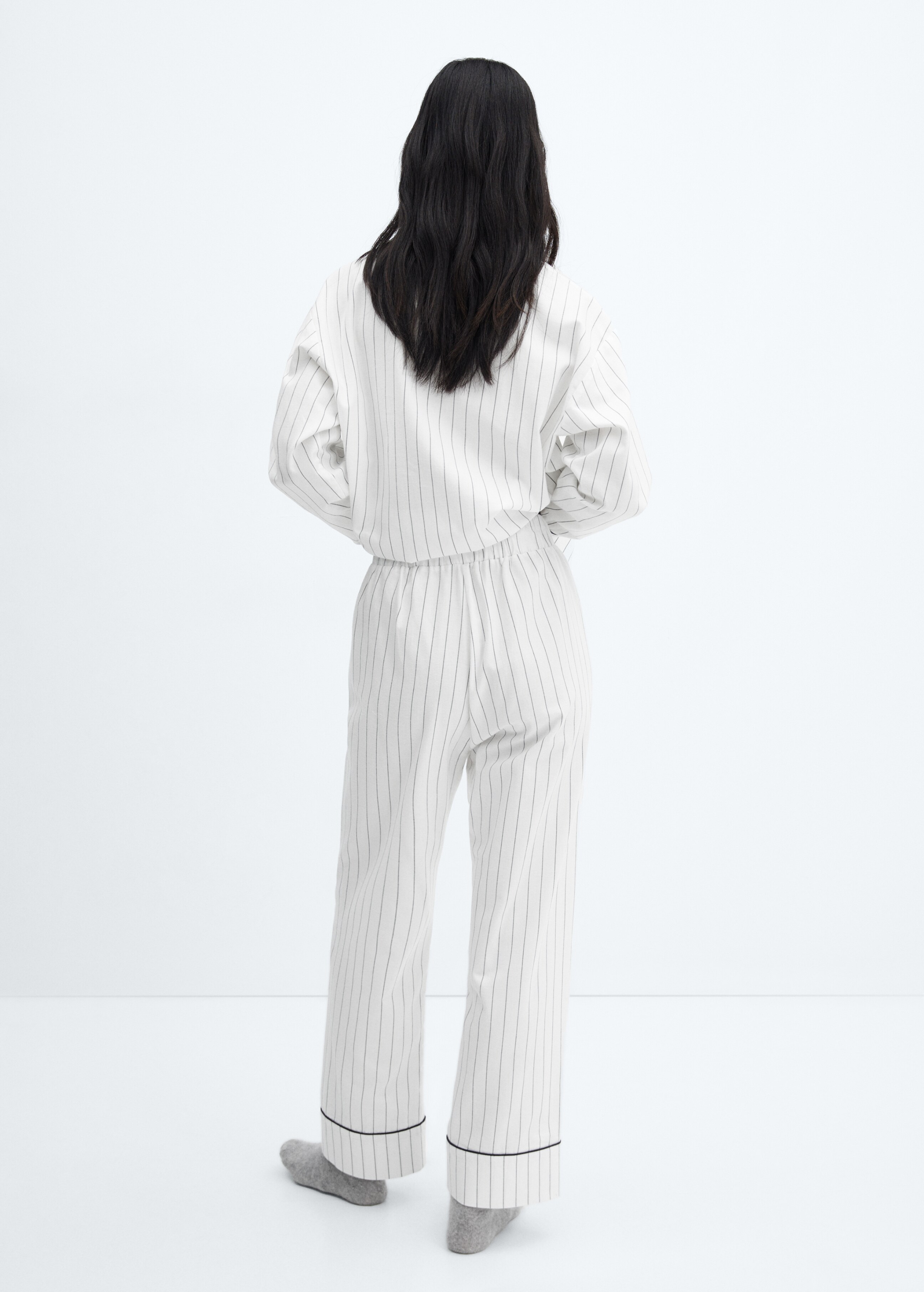 Striped pajama trousers - Reverse of the article