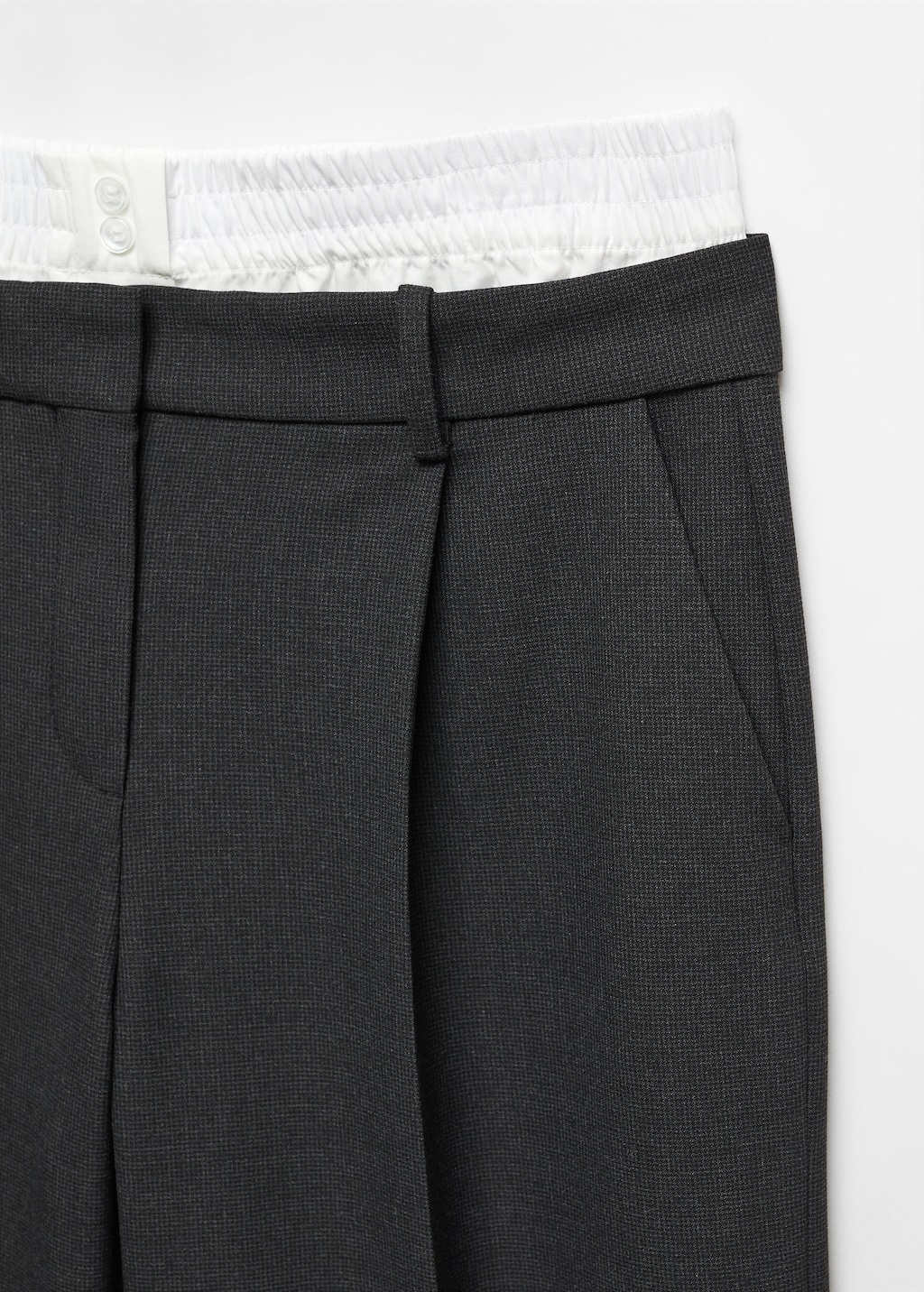 Double-waist straight trousers - Details of the article 8