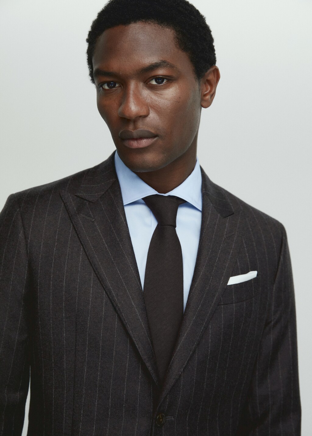 Pinstripe virgin wool suit jacket - Details of the article 1