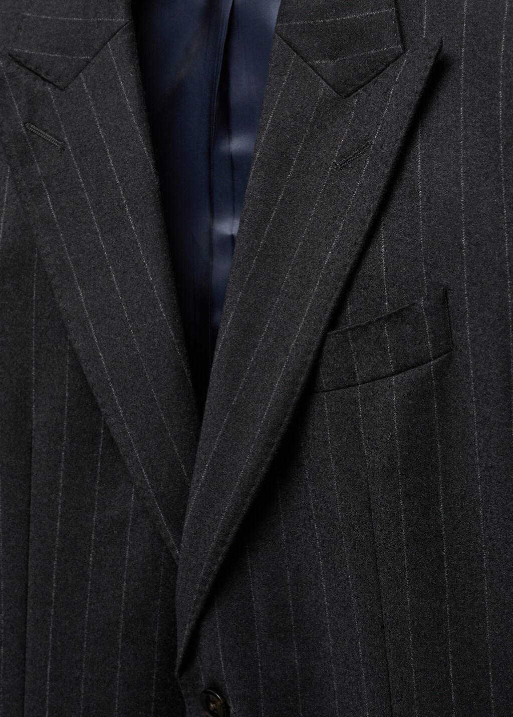 Pinstripe virgin wool suit jacket - Details of the article 8