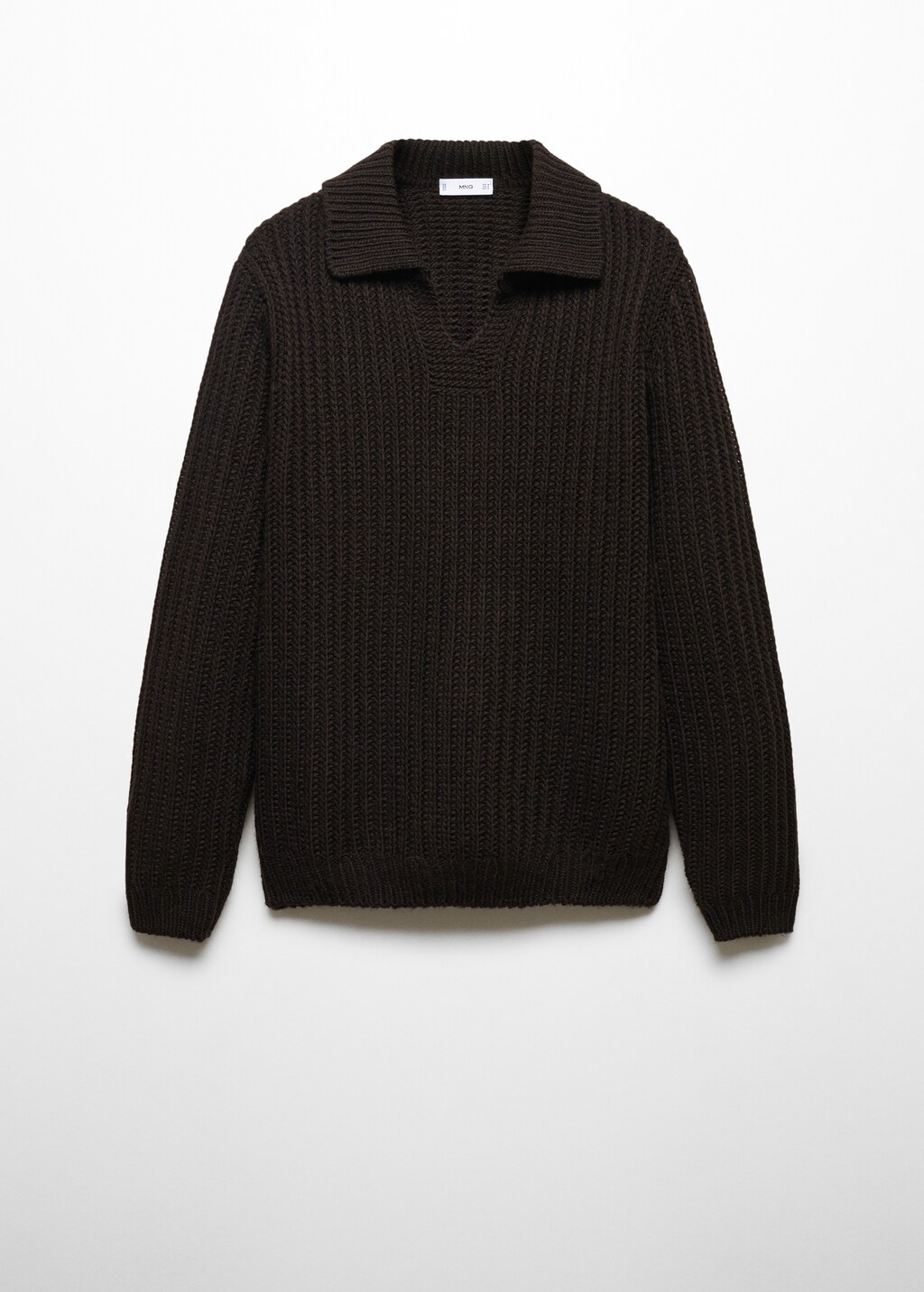 Polo collar wool sweater - Article without model