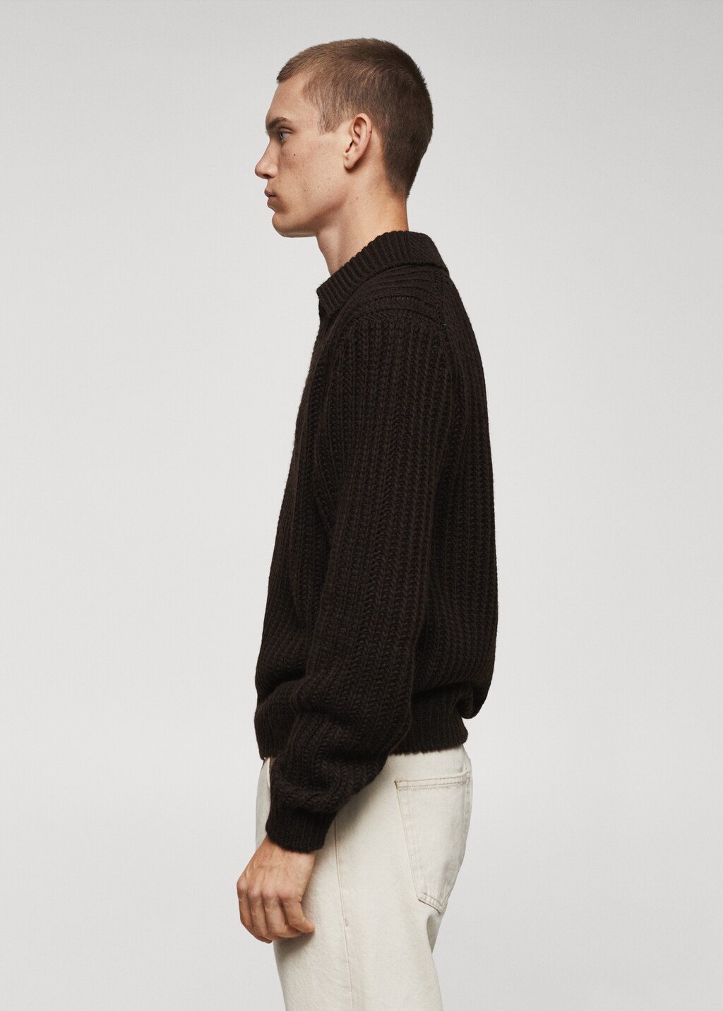 Polo collar wool sweater - Details of the article 2