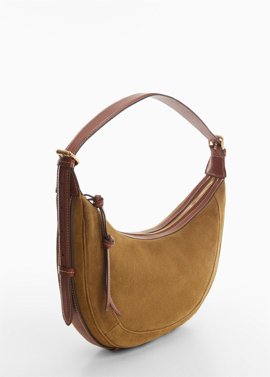 Leather shoulder bag - Medium plane