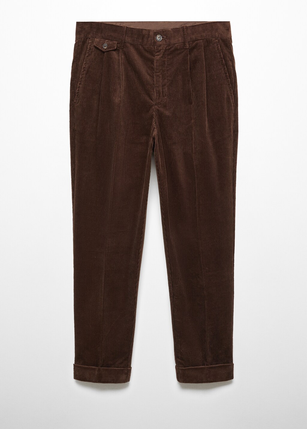 Regular fit corduroy cotton trousers - Article without model