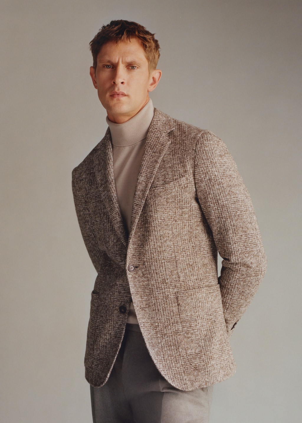 Prince of Wales virgin wool blazer - Details of the article 5