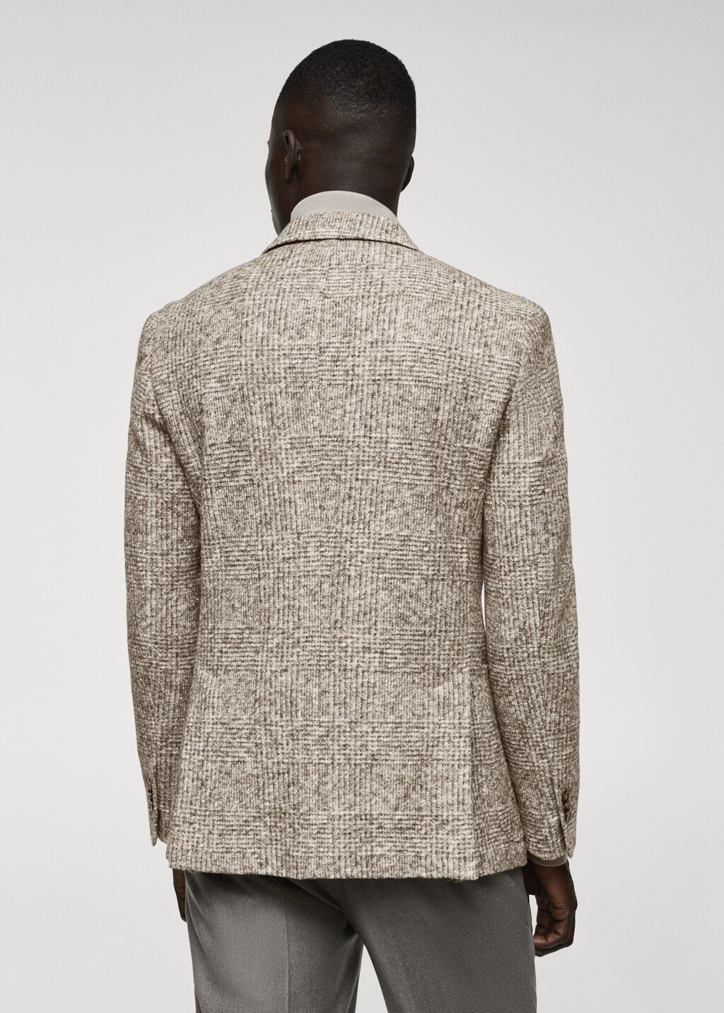 Prince of Wales virgin wool blazer - Reverse of the article