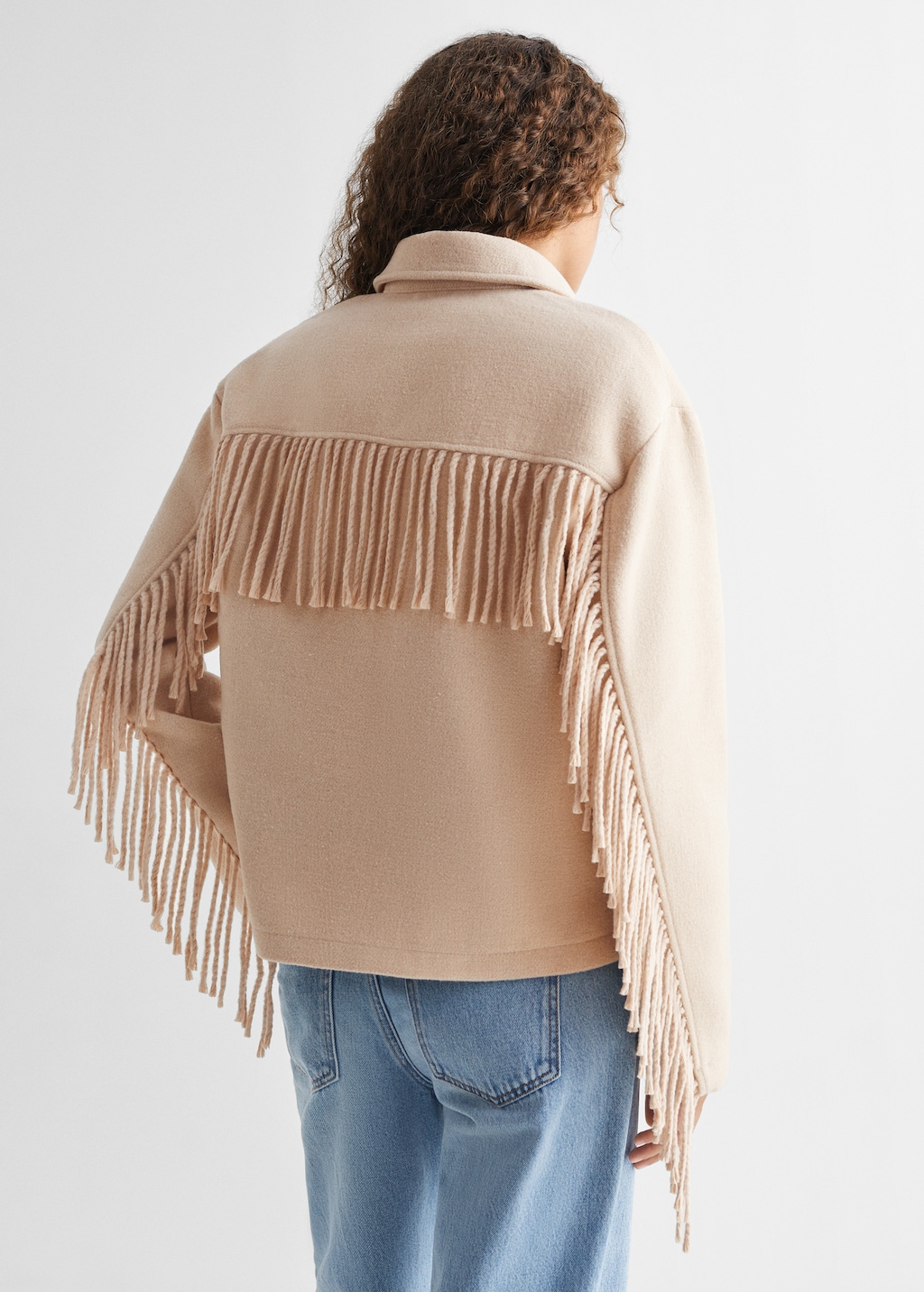 Veste laine franges - Verso de l’article