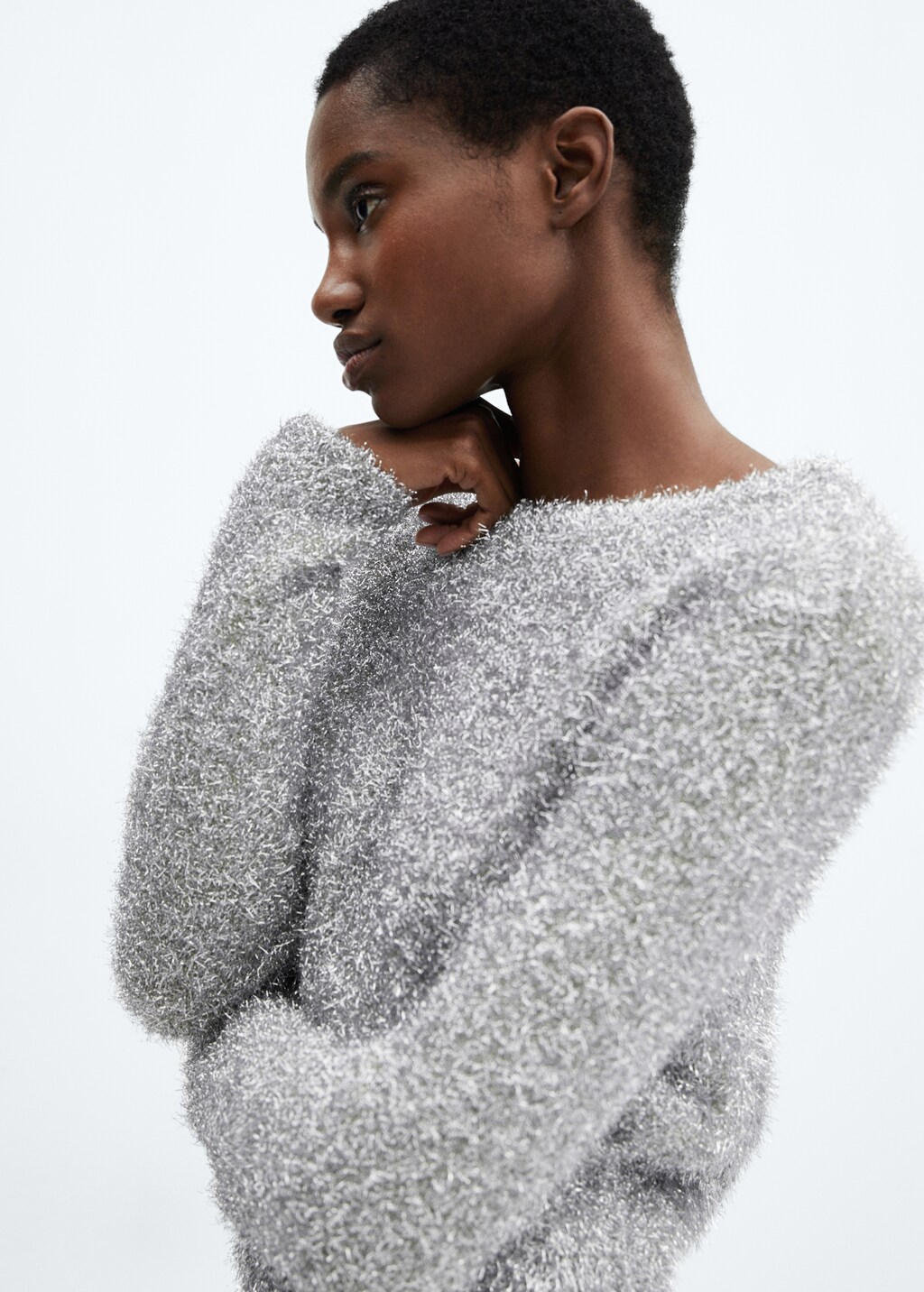 Crewneck lurex sweater - Details of the article 2