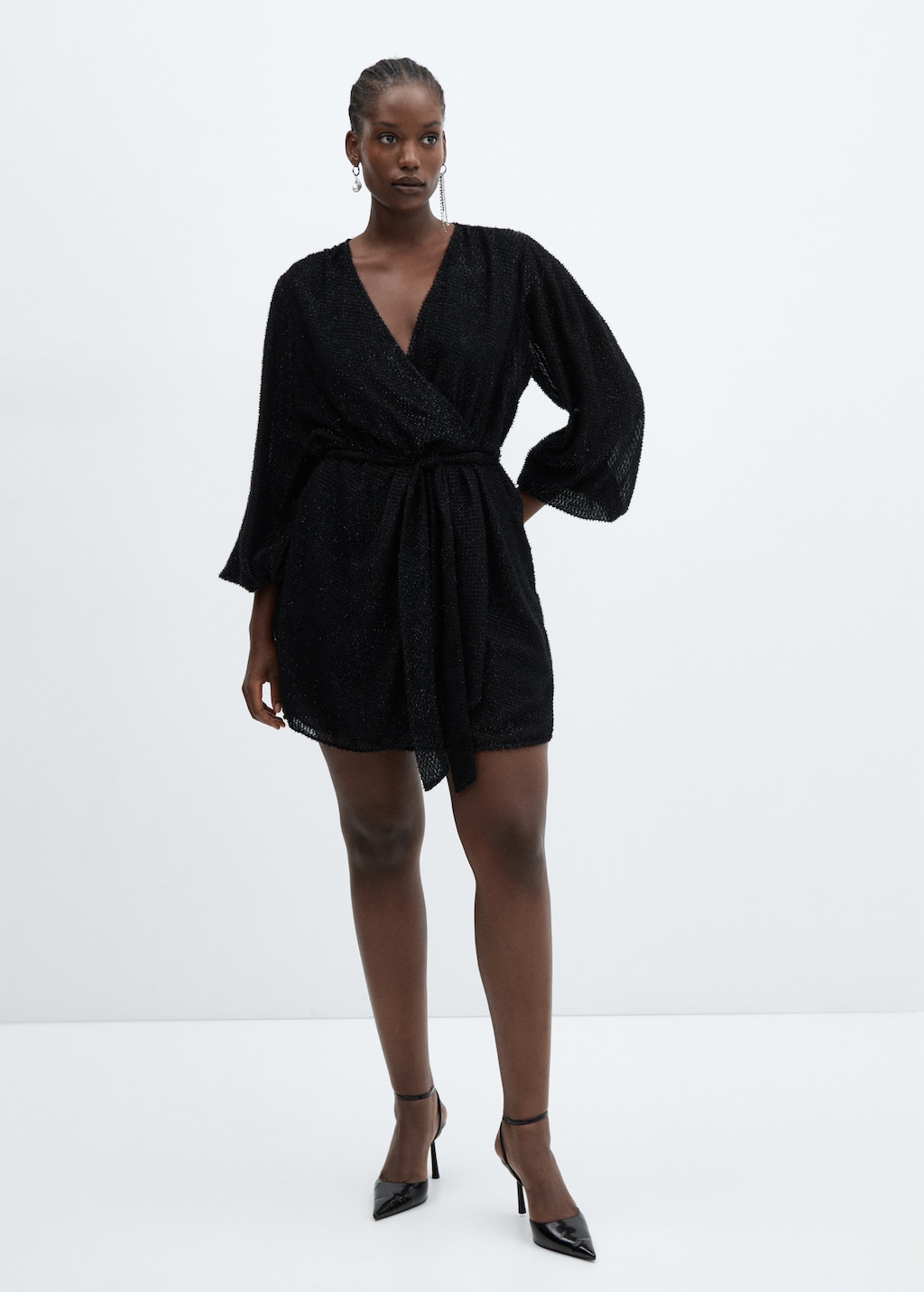 Lurex wrap dress - Details of the article 3