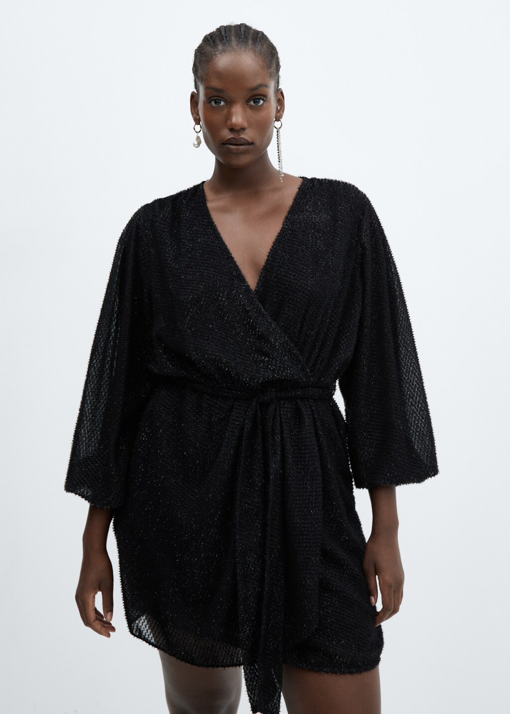 Lurex wrap dress - Details of the article 5