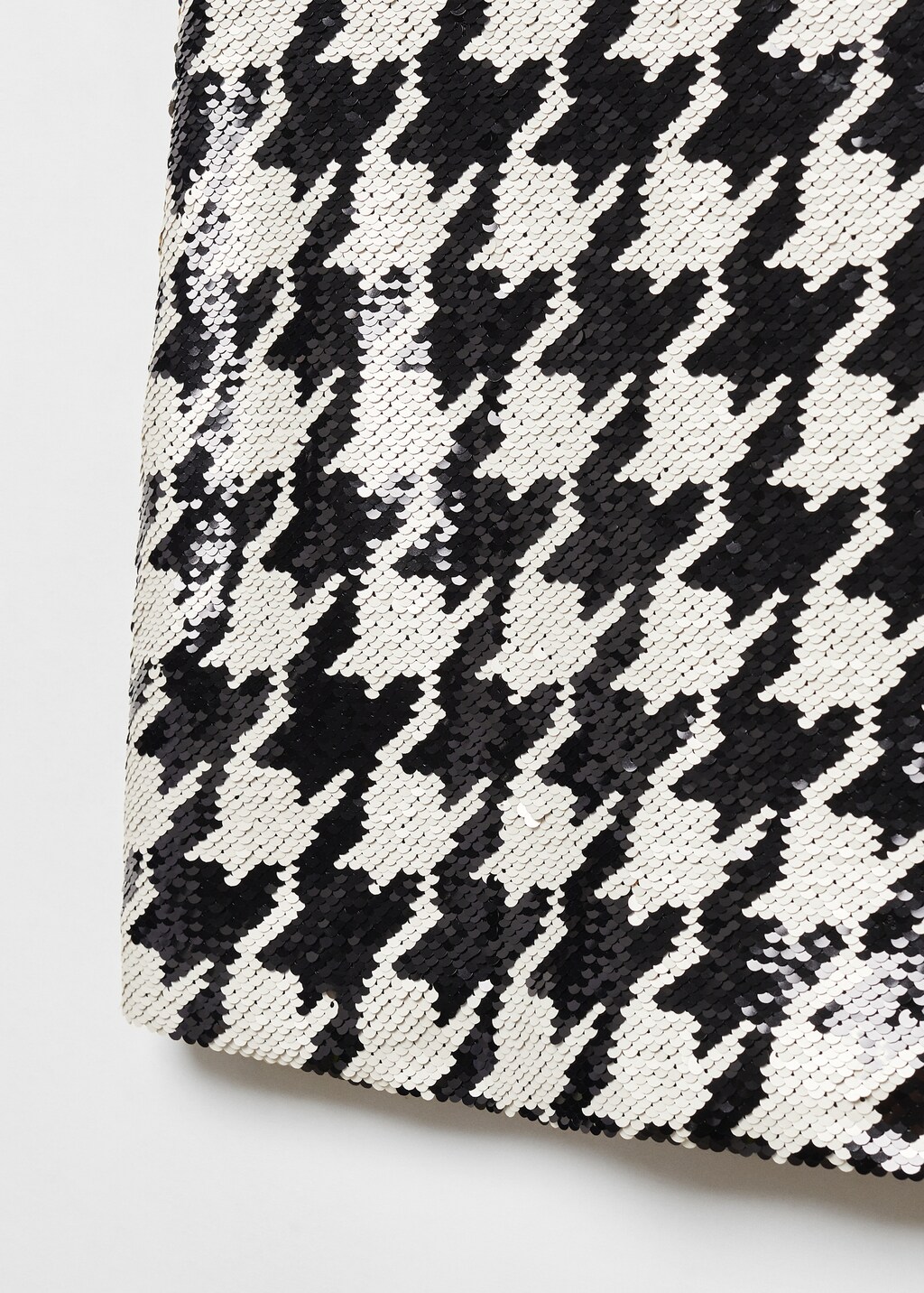 Houndstooth sequined skirt - Details of the article 8