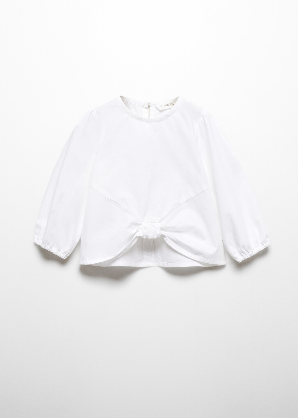 Knotted-hem cotton blouse - Article without model