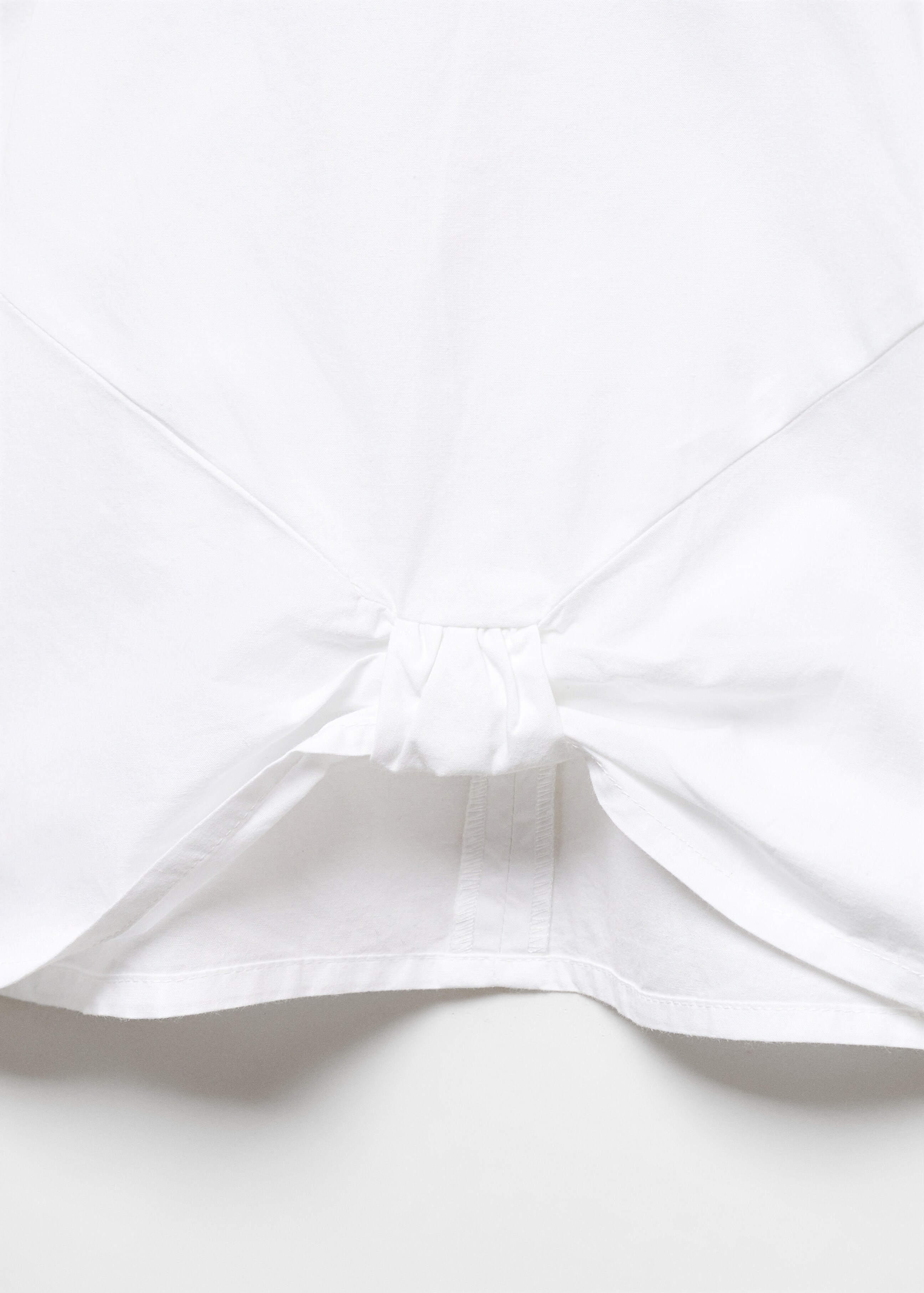 Knotted-hem cotton blouse - Details of the article 0
