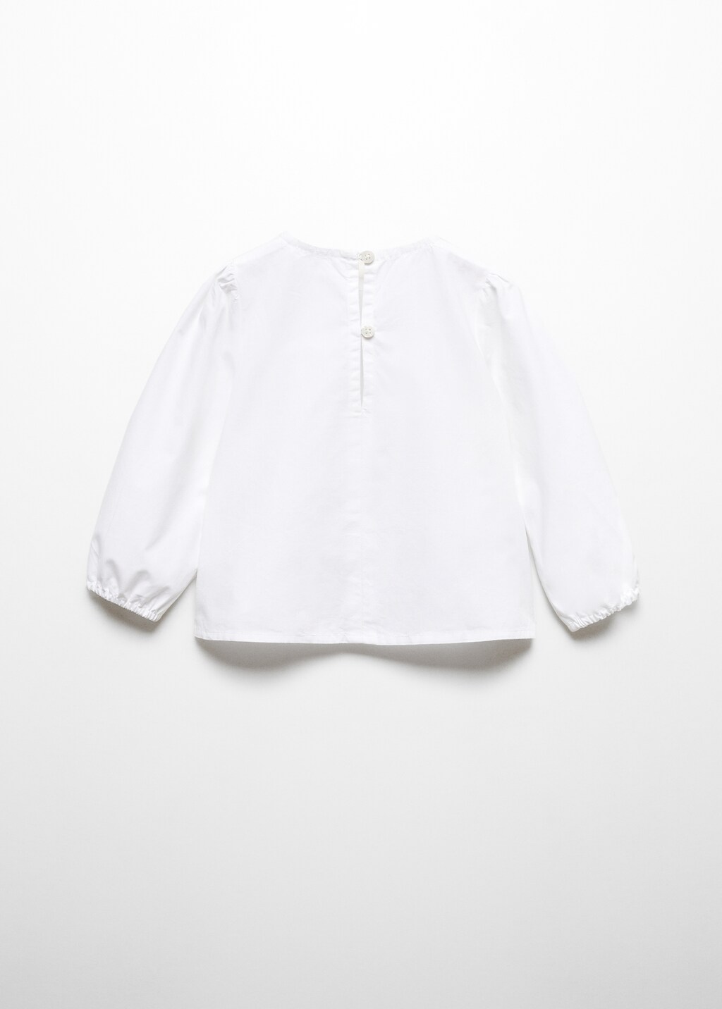 Knotted-hem cotton blouse - Reverse of the article