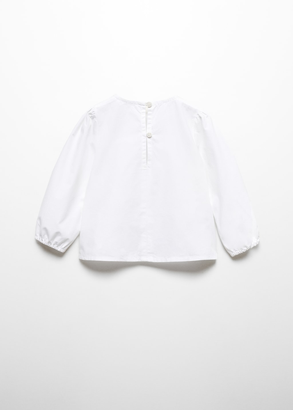 Knotted-hem cotton blouse - Reverse of the article