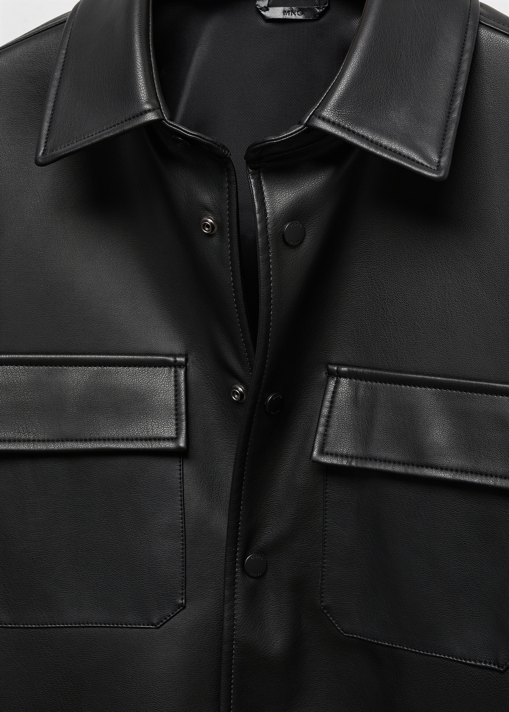 Leather-effect overshirt - Details of the article 8