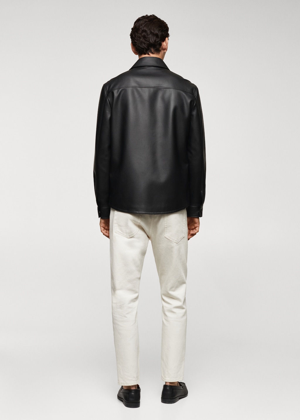 Leather-effect overshirt - Reverse of the article