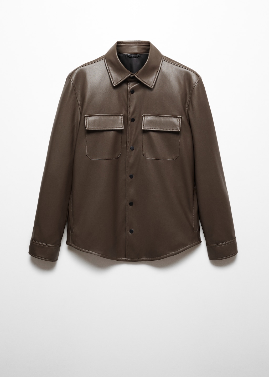 Leather-effect overshirt - Article without model