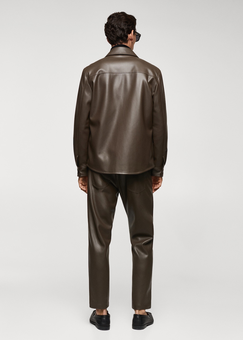 Leather-effect overshirt - Reverse of the article