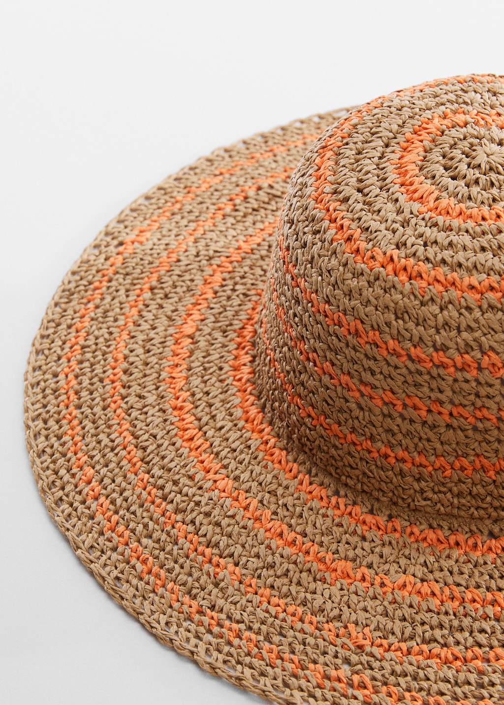 Two-tone natural fiber hat - Medium plane