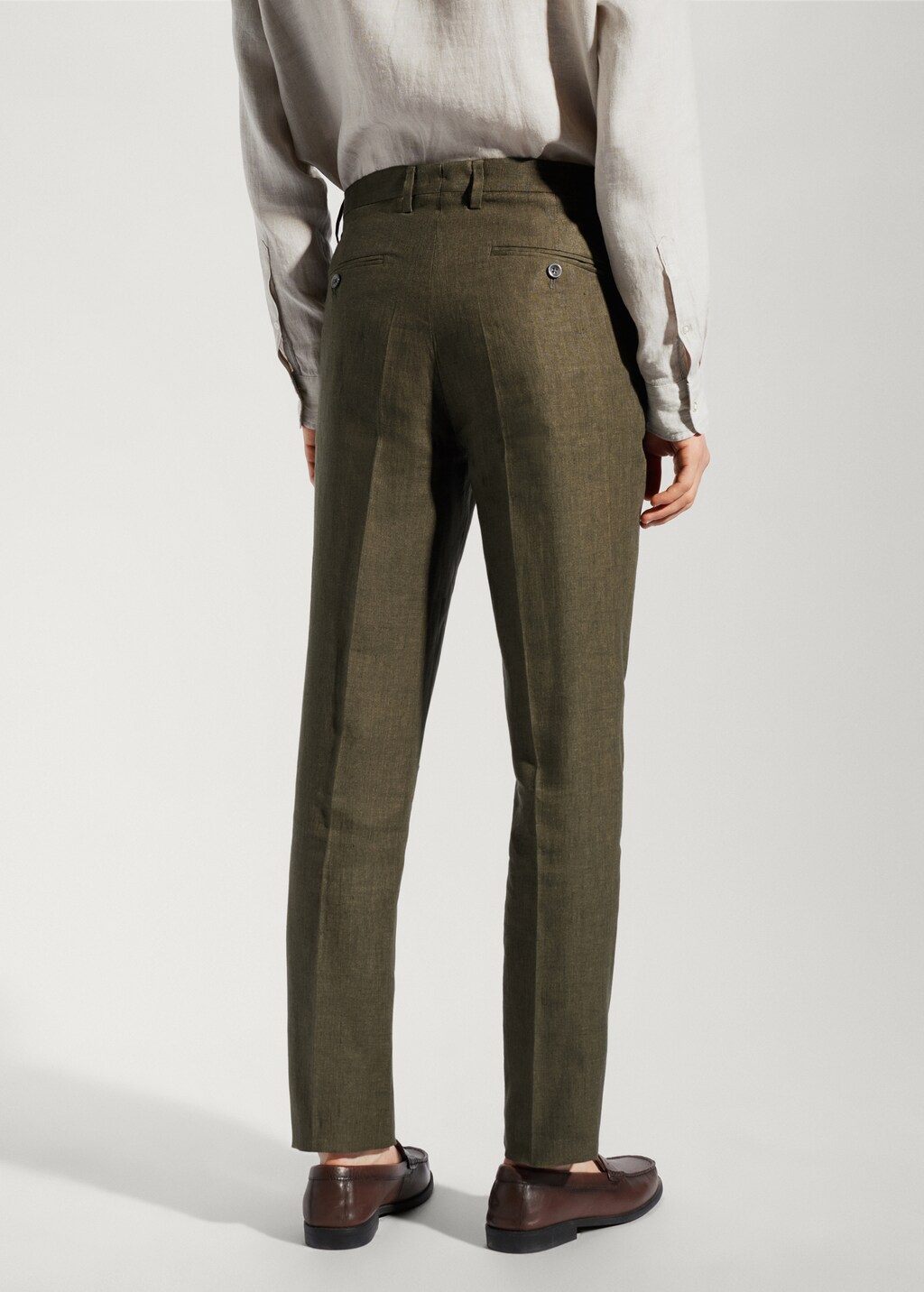 100% linen suit trousers - Reverse of the article