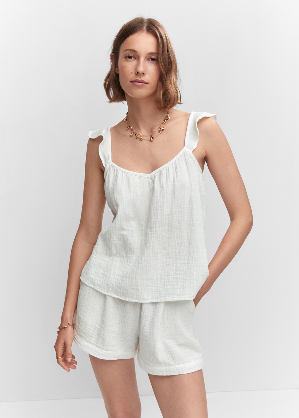 Ruffled strap top - Medium plane