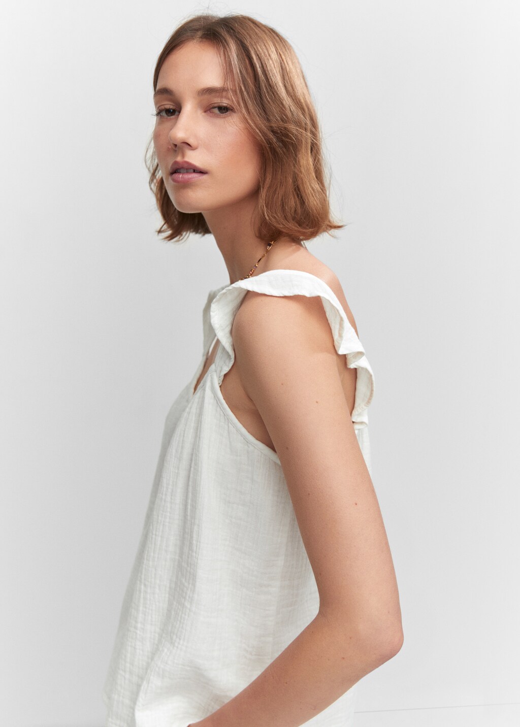 Ruffled strap top - Details of the article 2