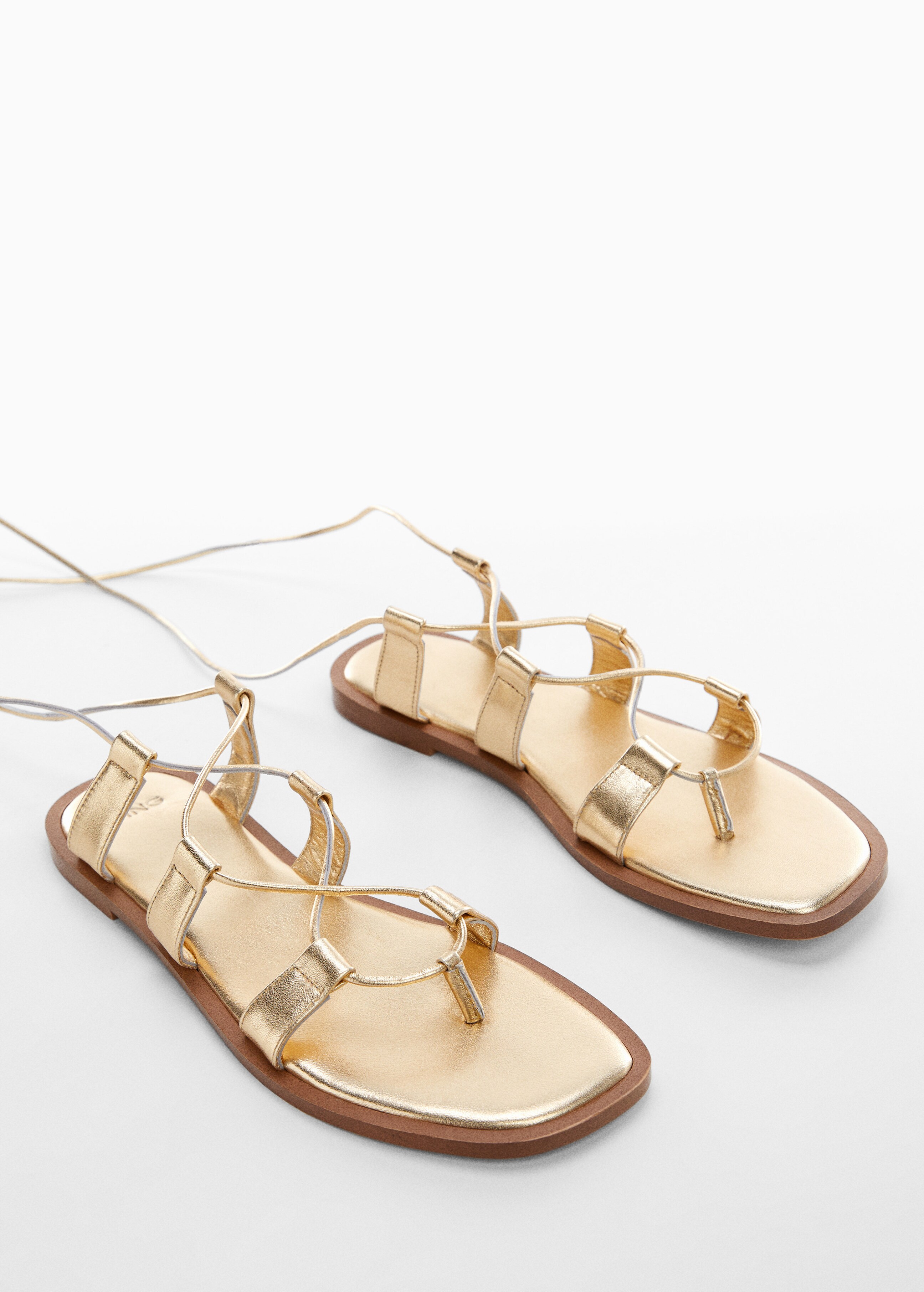 Metallic straps sandals - Medium plane