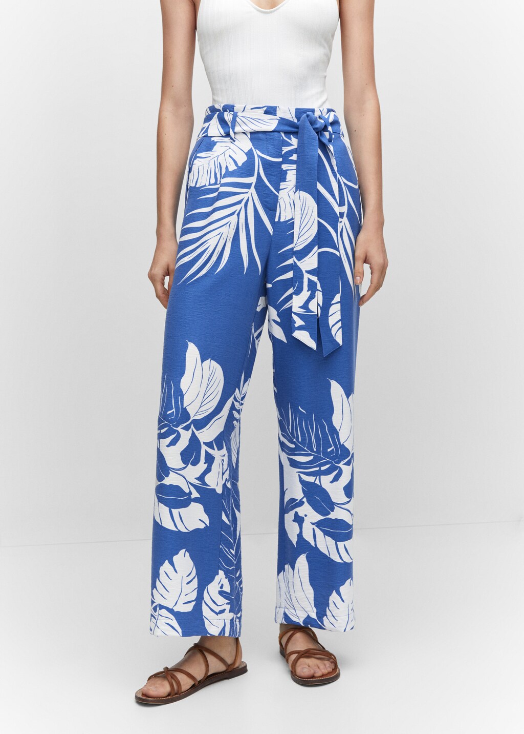 Pantalons estampat tropical - Pla mig