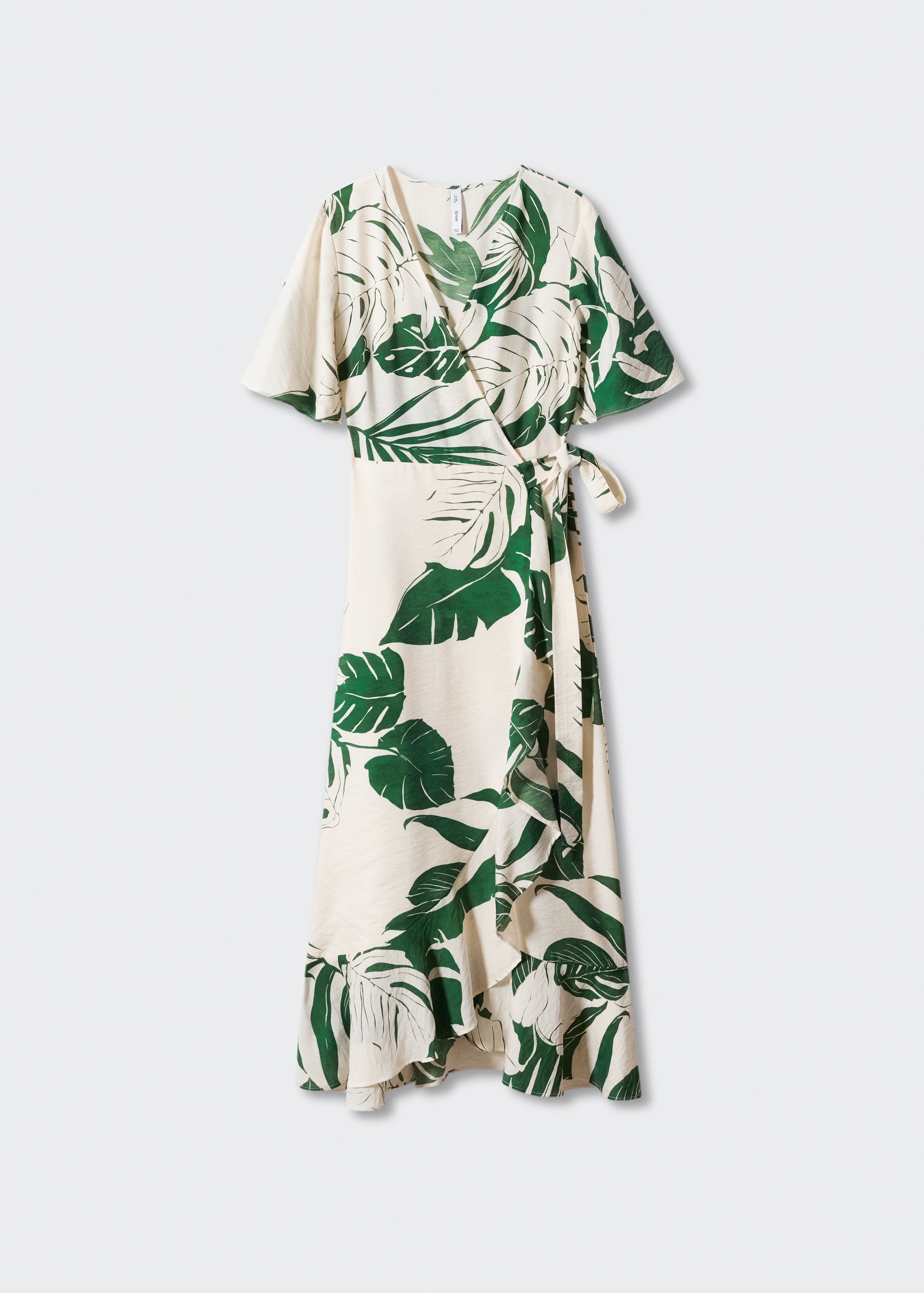 Printed wrap dress with ruffle  - Article without model