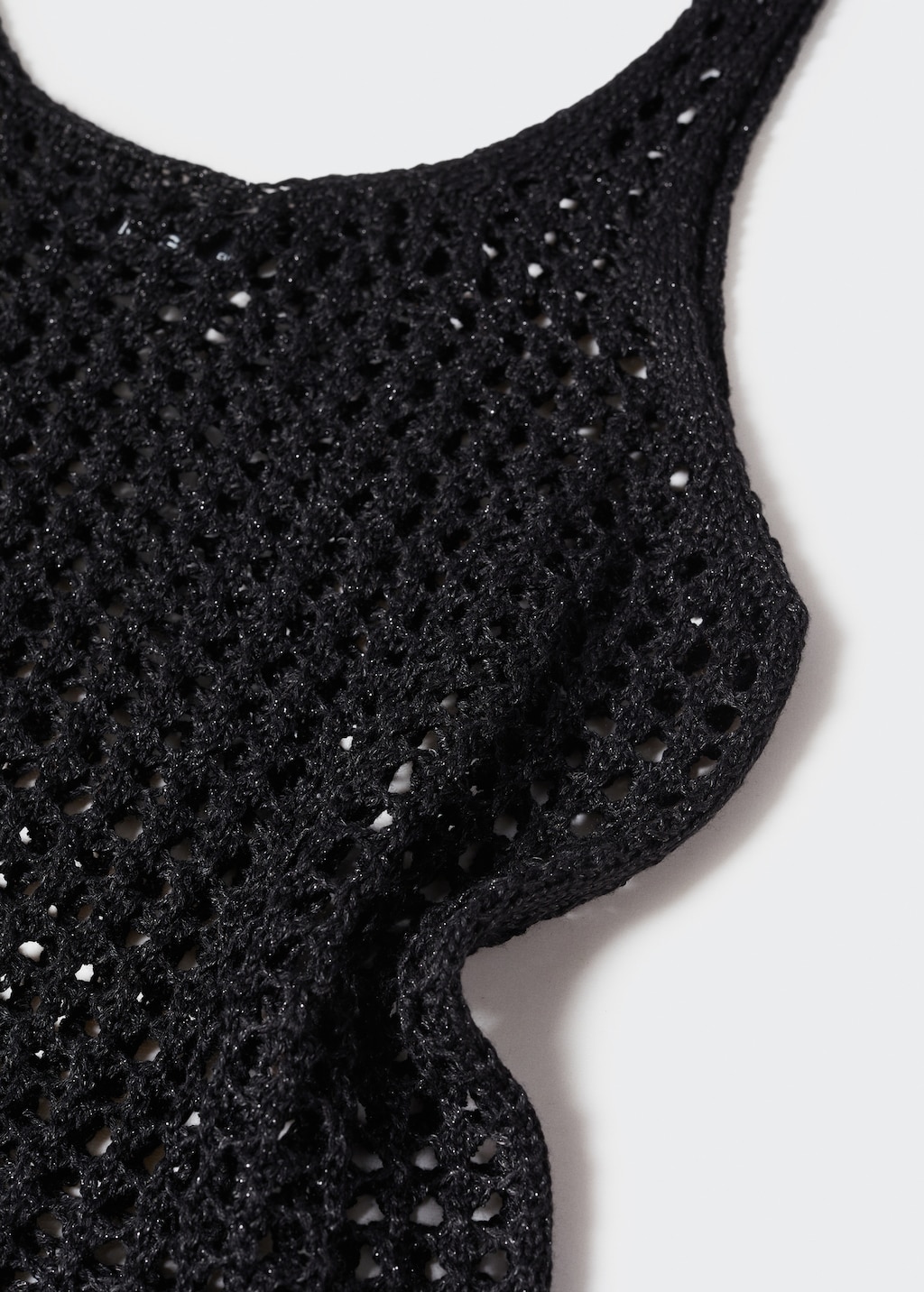 Openwork knitted lurex top - Details of the article 8