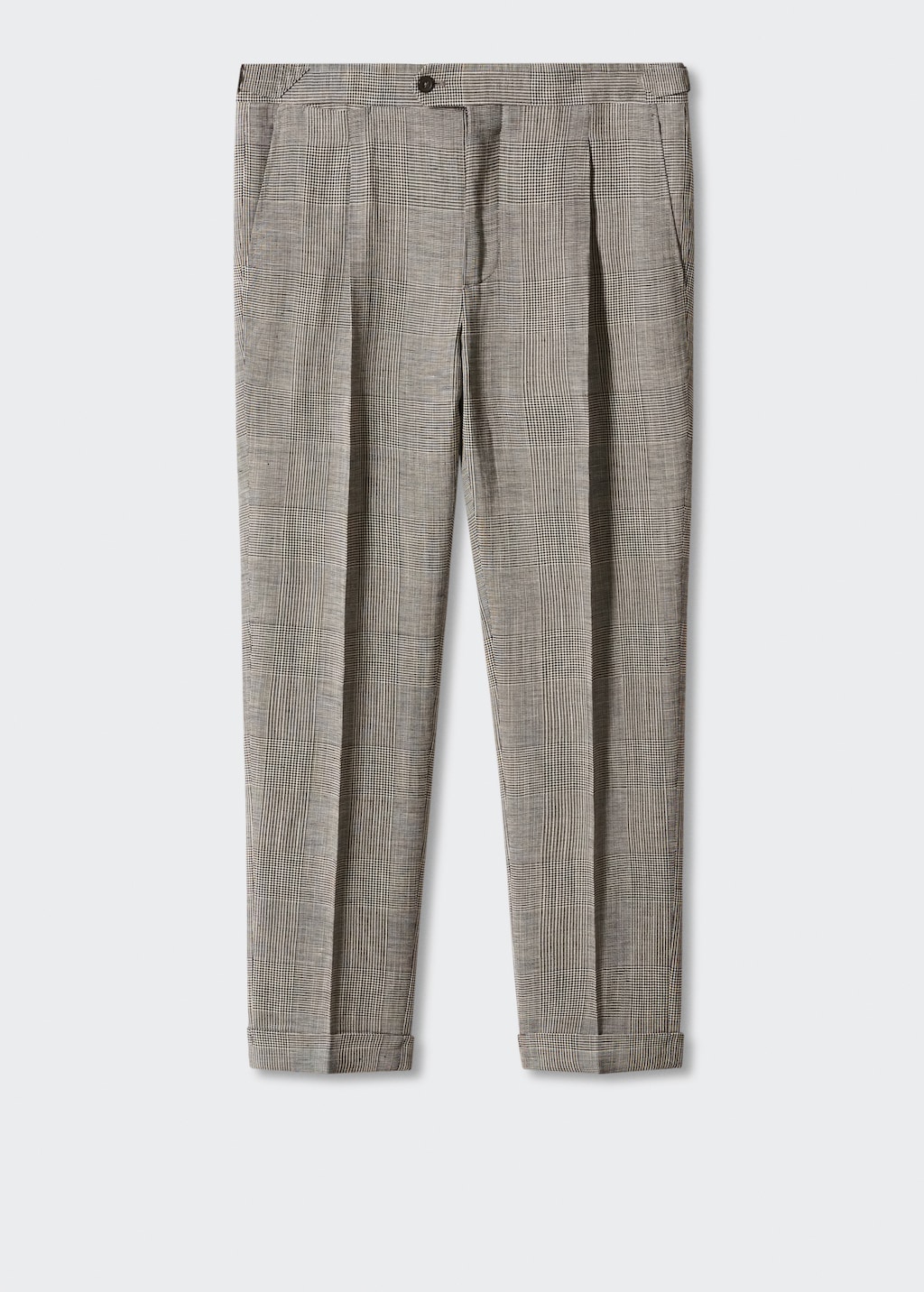 Check linen suit trousers - Article without model