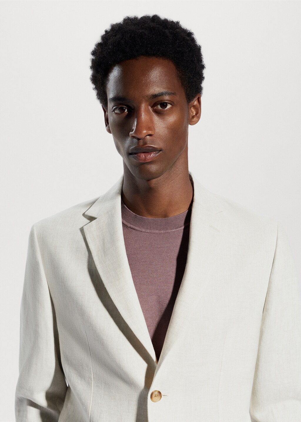 100% linen slim fit blazer - Details of the article 1