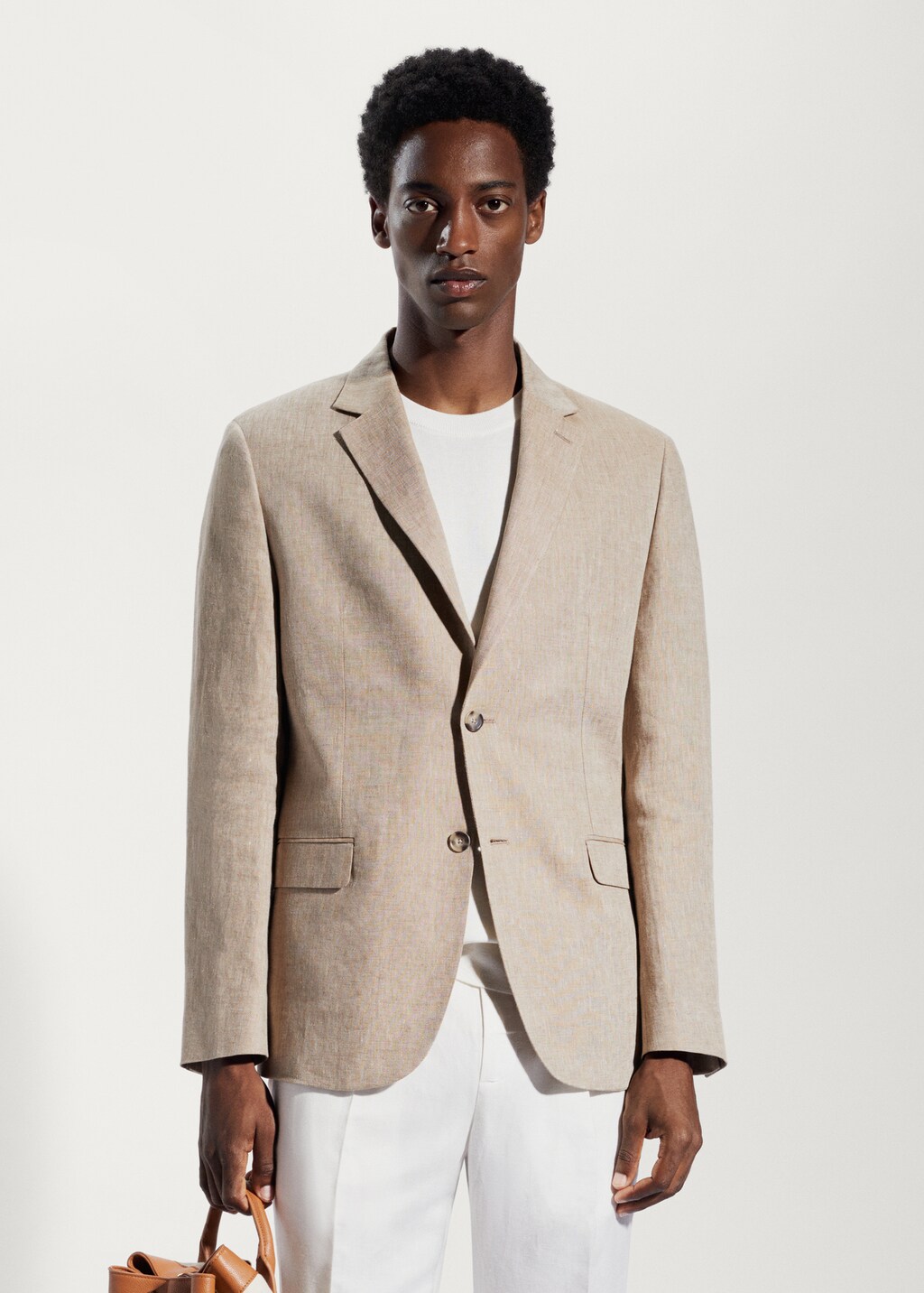 100% linen slim fit blazer - Medium plane 