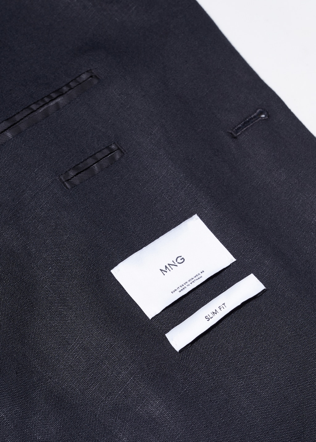 100% linen slim fit blazer - Details of the article 8