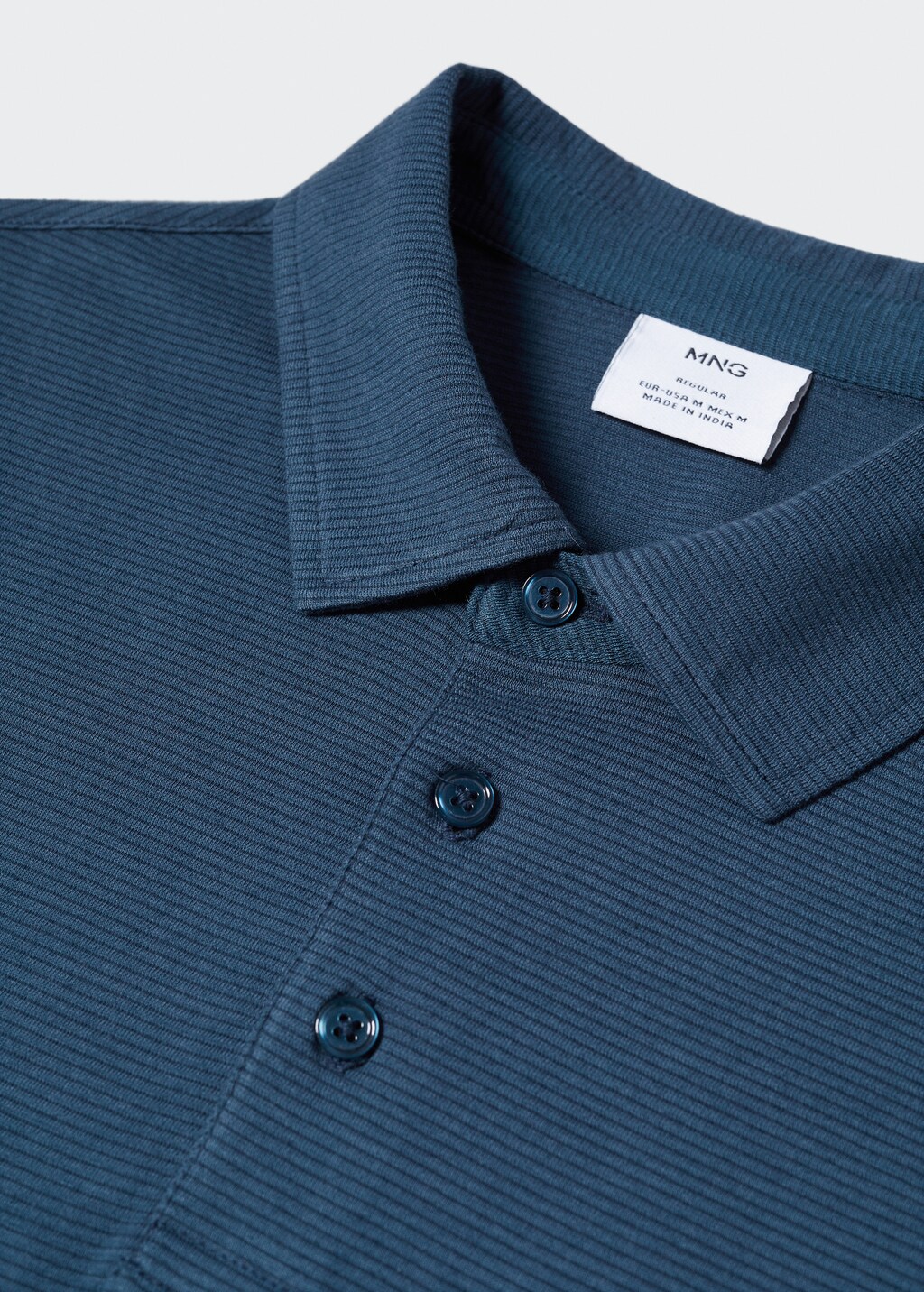 100% cotton polo shirt with striped structure - Details of the article 8